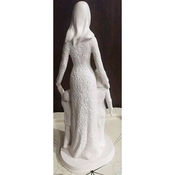 Vintage Mother & Children Statue Gift Figurine Ivory Mom Large 15" Neutral Decor - Picture 3 of 6